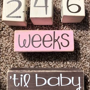 Week till baby comes blocks
